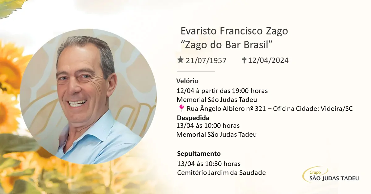 12) Evaristo Francisco Zago