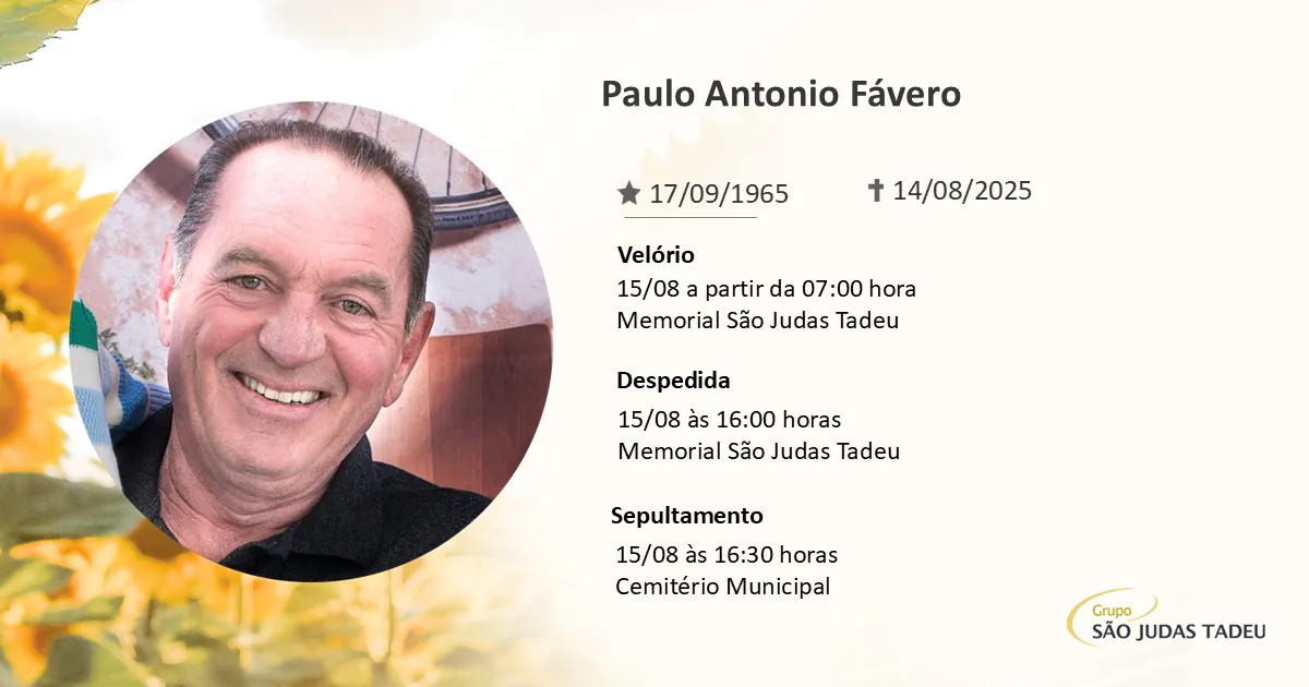 14.08.2025 Paulo Antonio Fávero