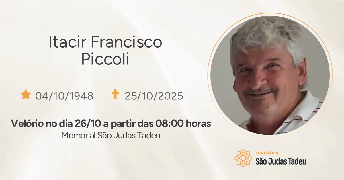 25.10.25 Itacir Francisco Piccoli
