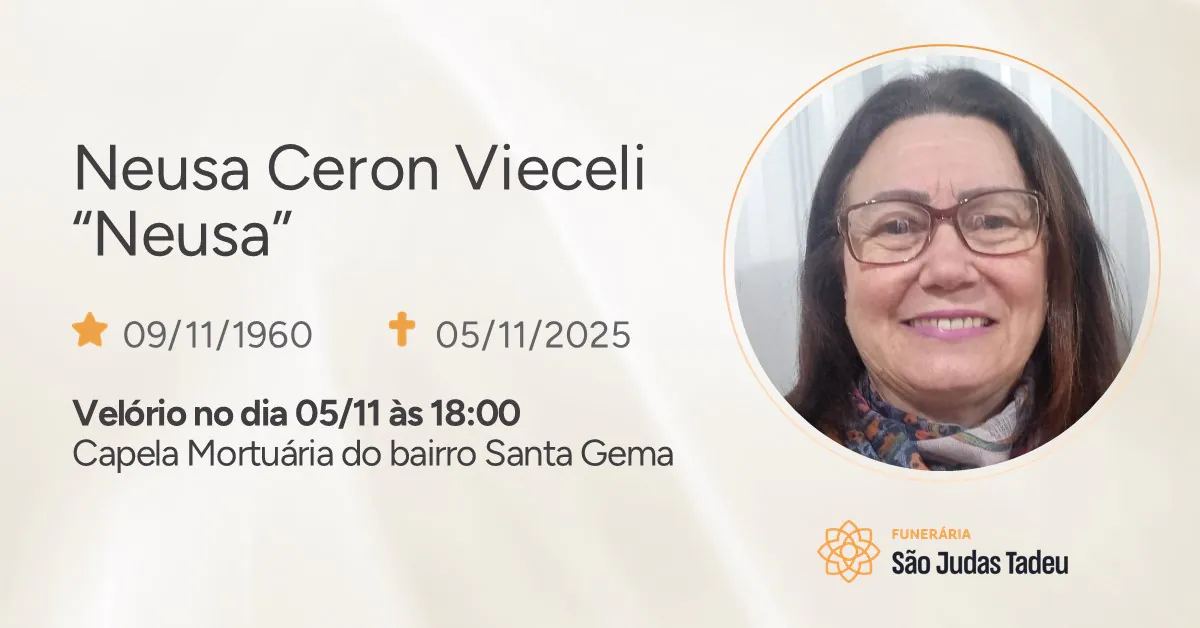 Nota de Falecimento - site Neusa Ceron Vieceli