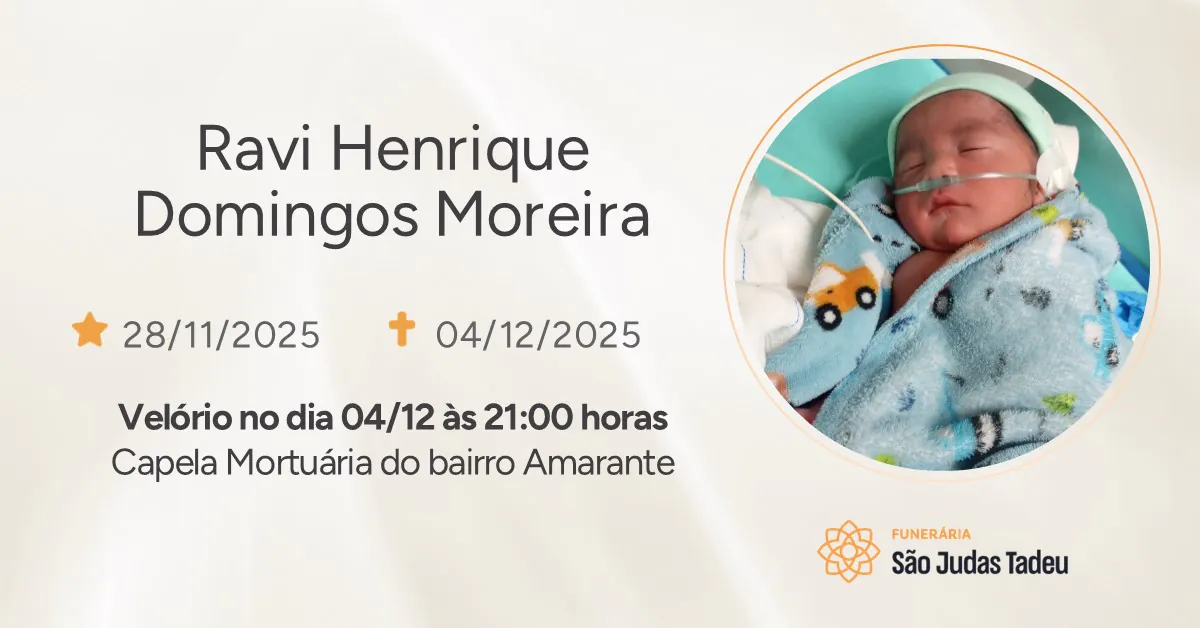 Nota de Falecimento - site Ravi Henrique