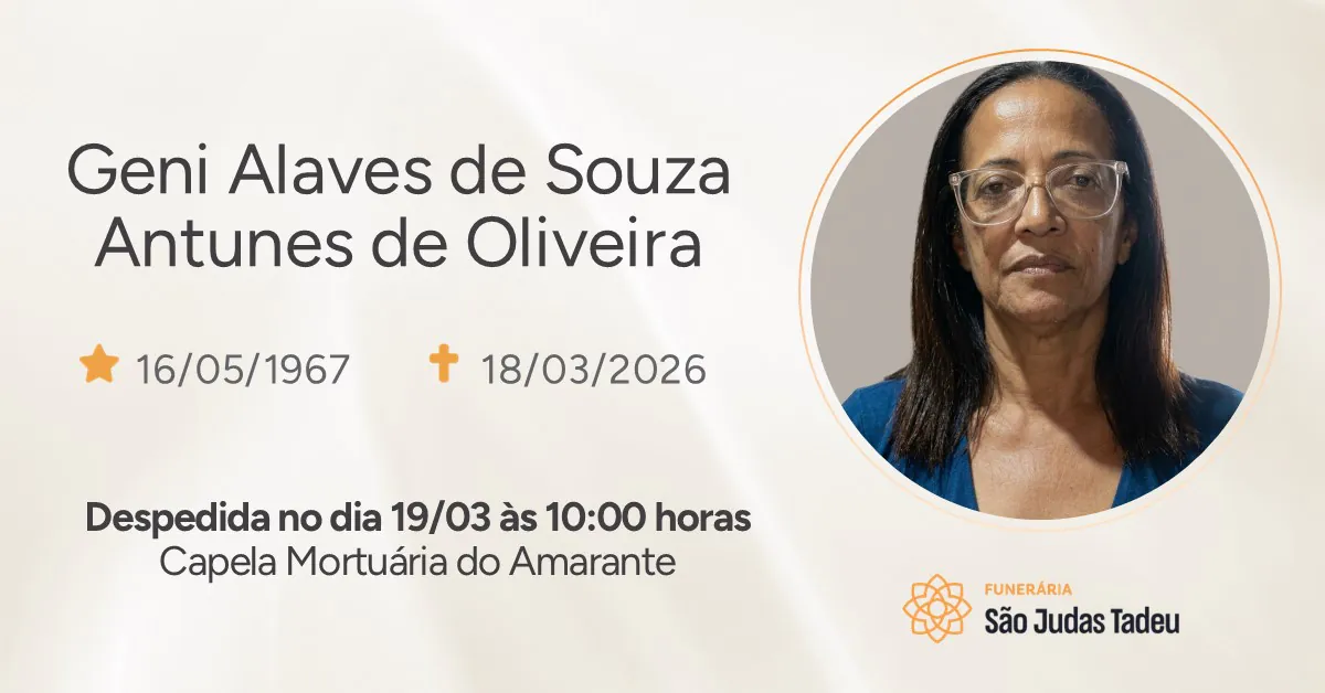 18.03.2026Geni Alves de Souza Antunes de Oliveira.