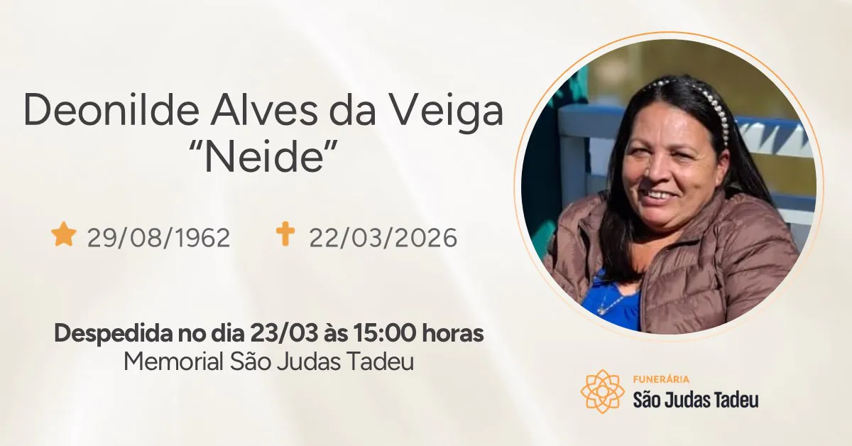 22.03.2026 Deonilde Alves da Veiga