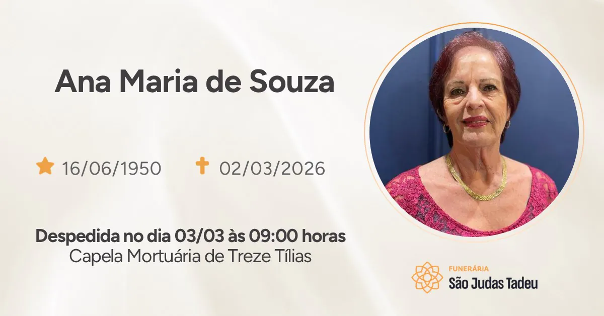 Nota de Falecimento - Ana Maria