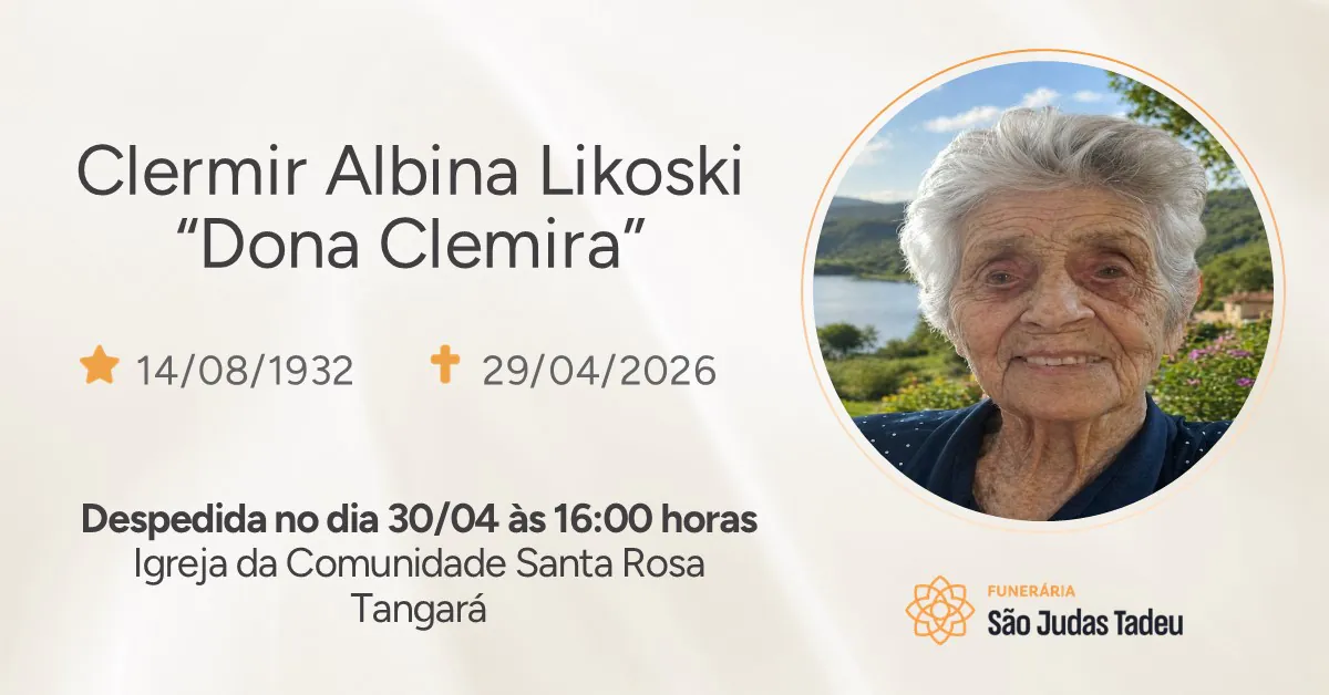 Nota de Falecimento - site