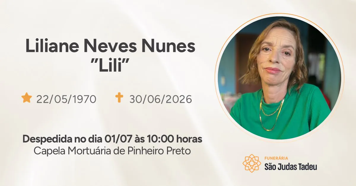 Nota de Falecimento - site